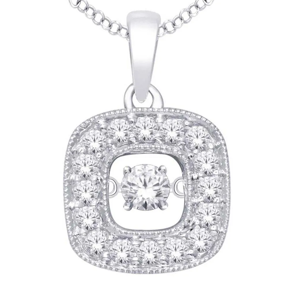 10K White Gold 1/4 Ct.Tw. Diamond Fashion Pendant