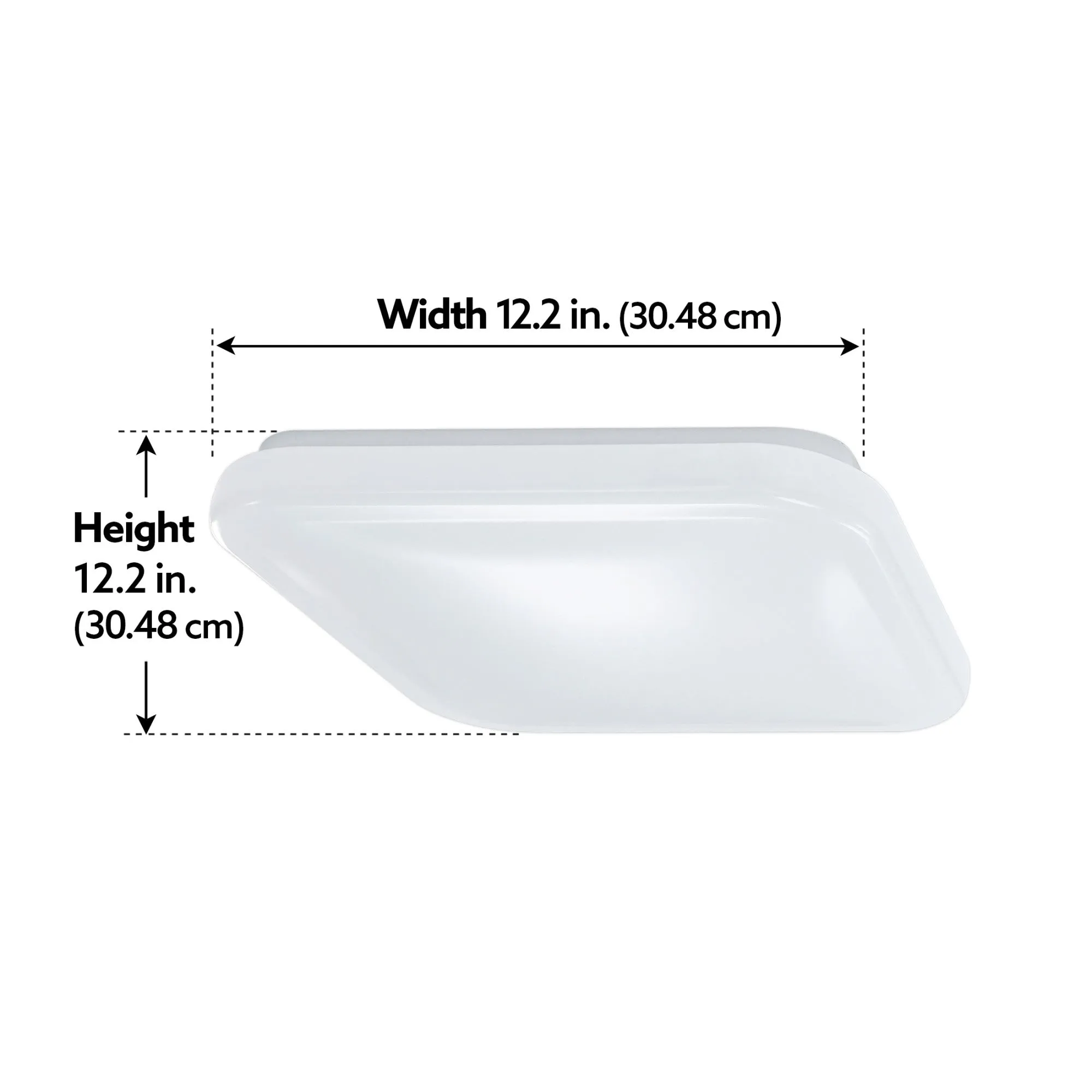 12 in. 22.5 W 3-in-1 Color Selectable Square Puff LED Ceiling Fixture