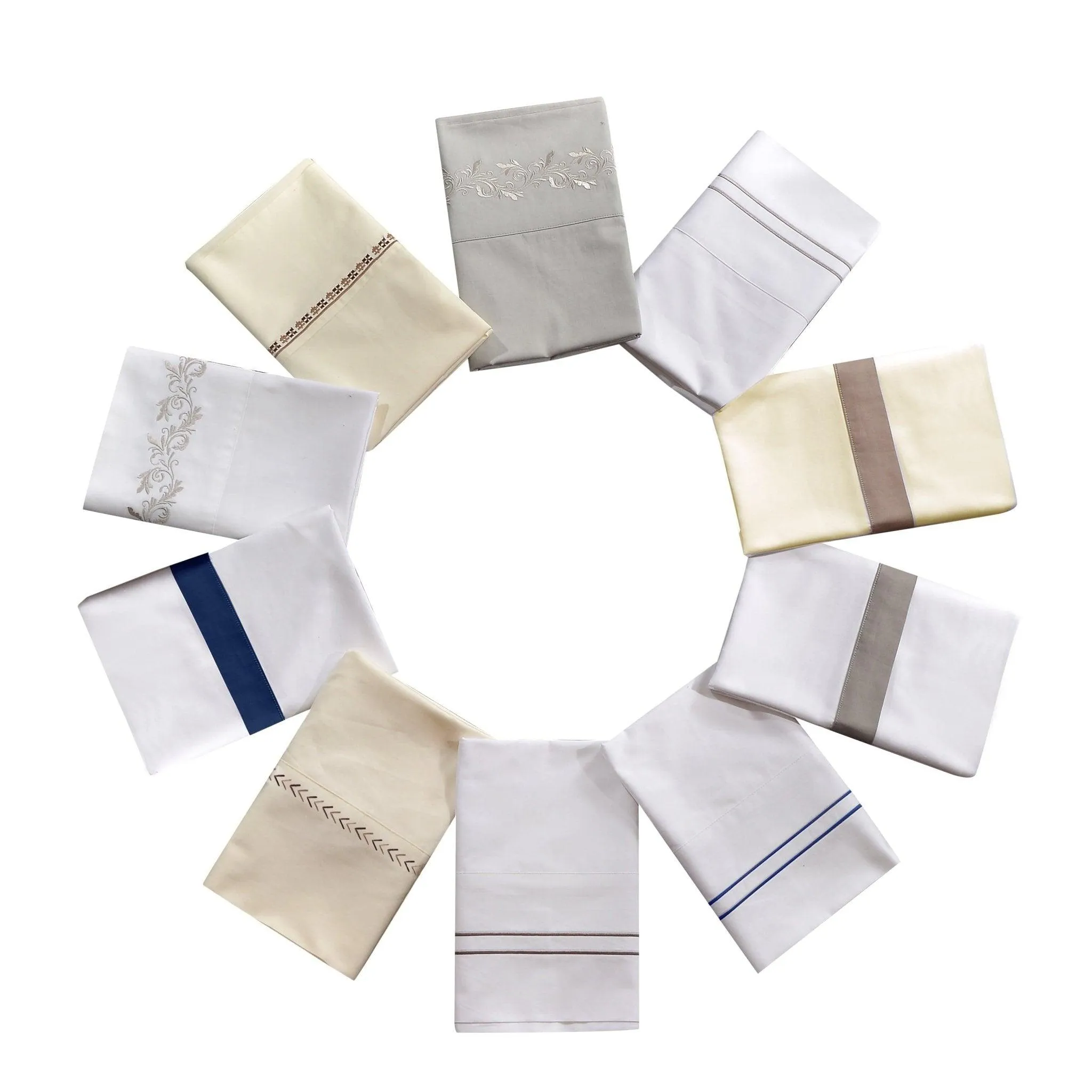 350 Thread Count Scroll Sheet Set, White