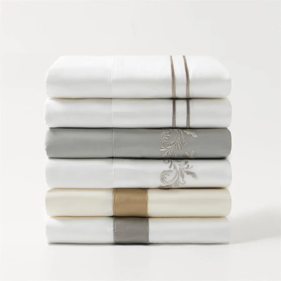 350 Thread Count Scroll Sheet Set, White