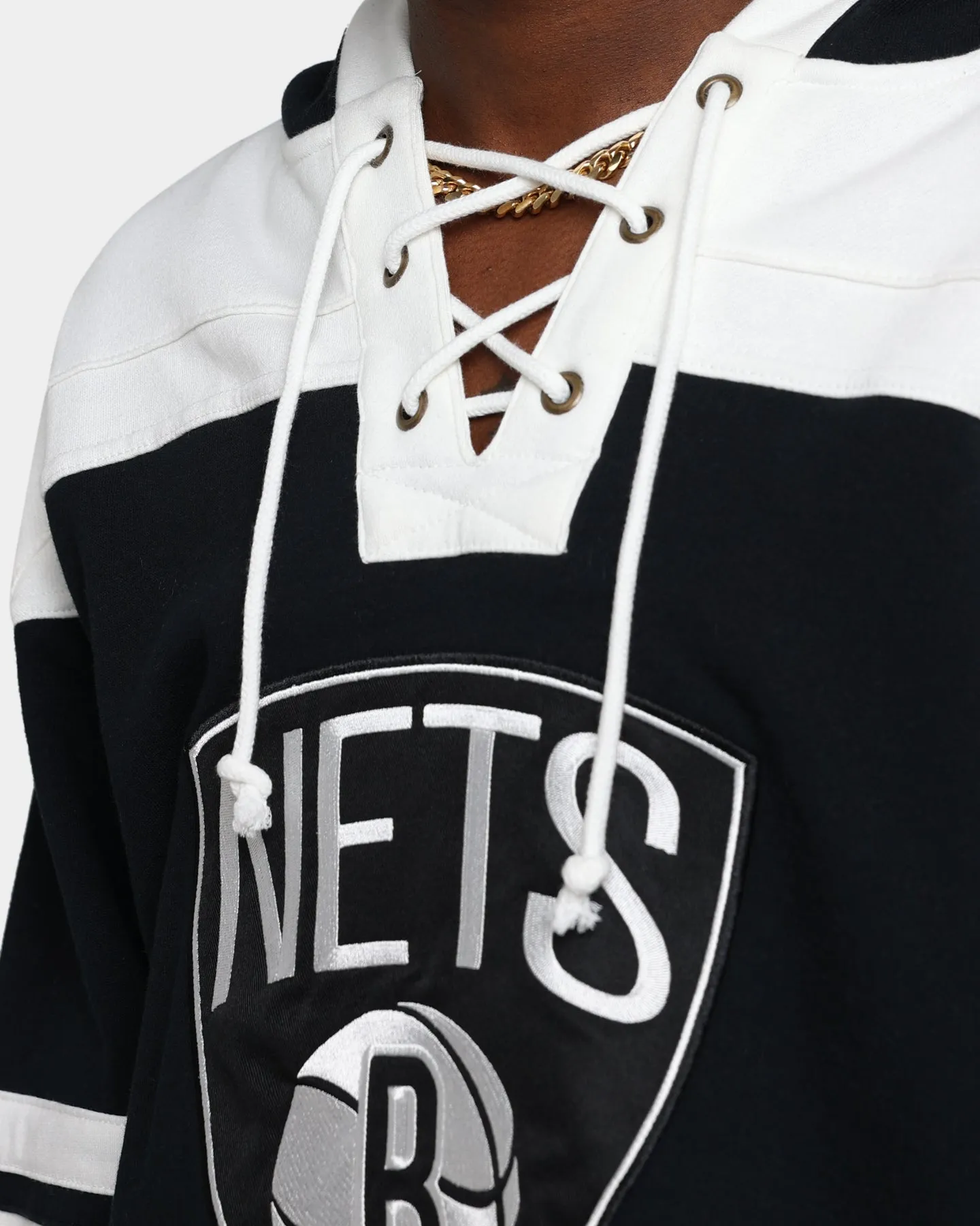 47 Brand Brooklyn Nets Superior Lacer Hoodie Jet Black