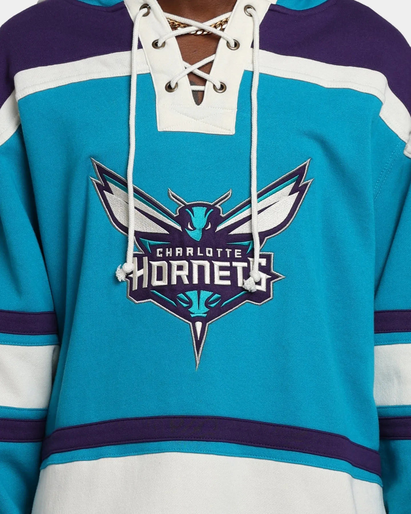 47 Brand Charlotte Hornets Superior Lacer Hoodie Neptune