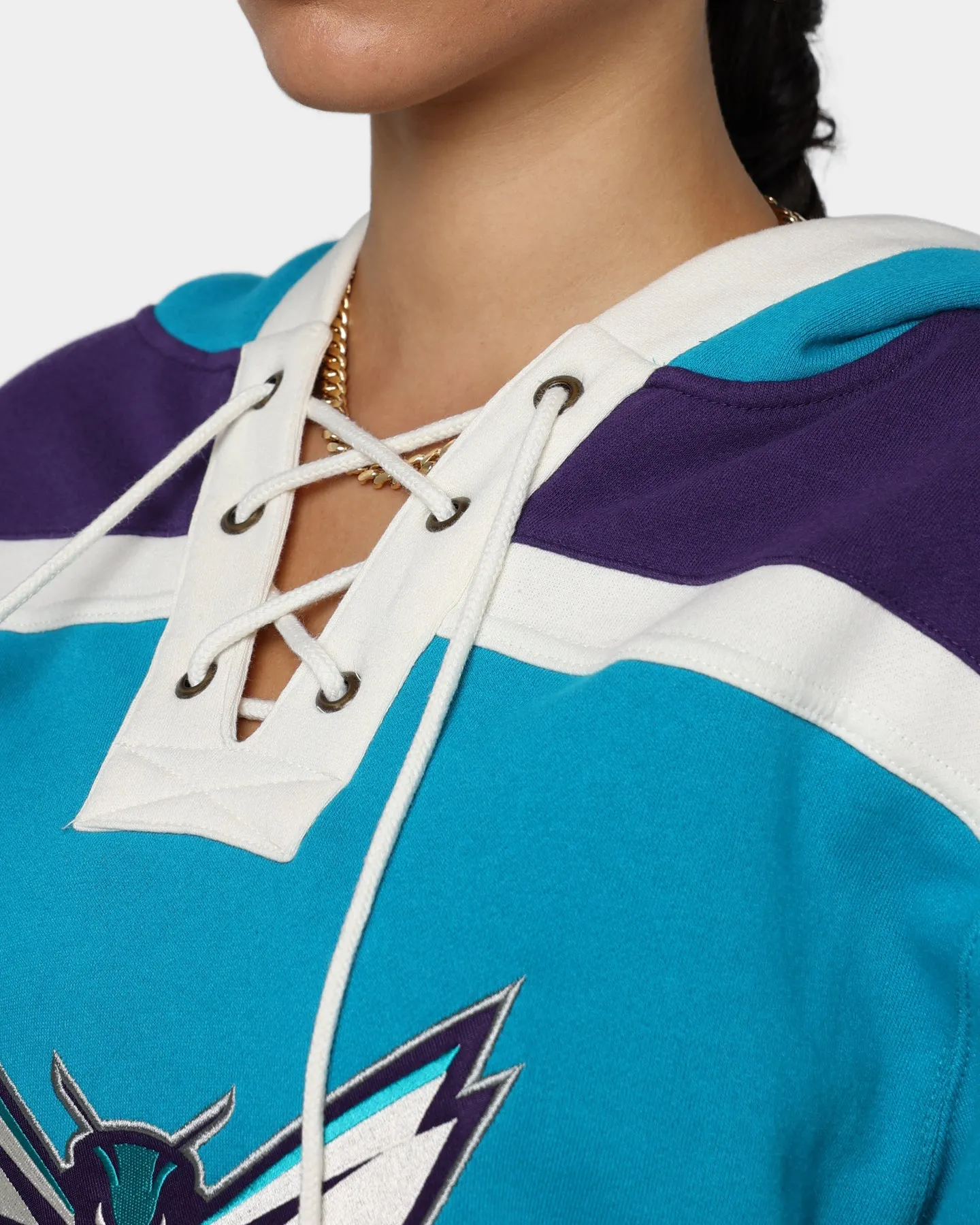 47 Brand Charlotte Hornets Superior Lacer Hoodie Neptune