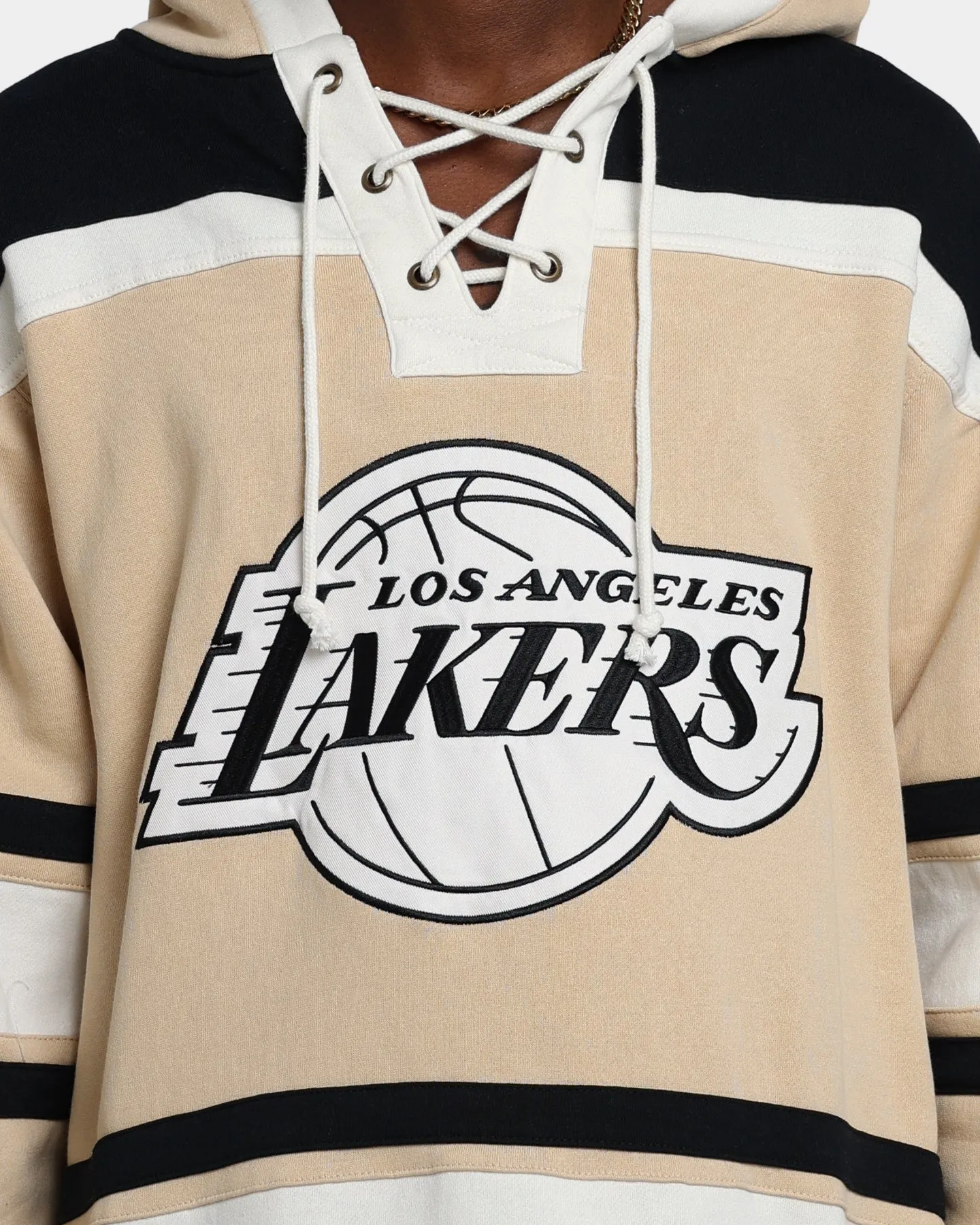 47 Brand Los Angeles Lakers Superior Lacer Hoodie Khaki