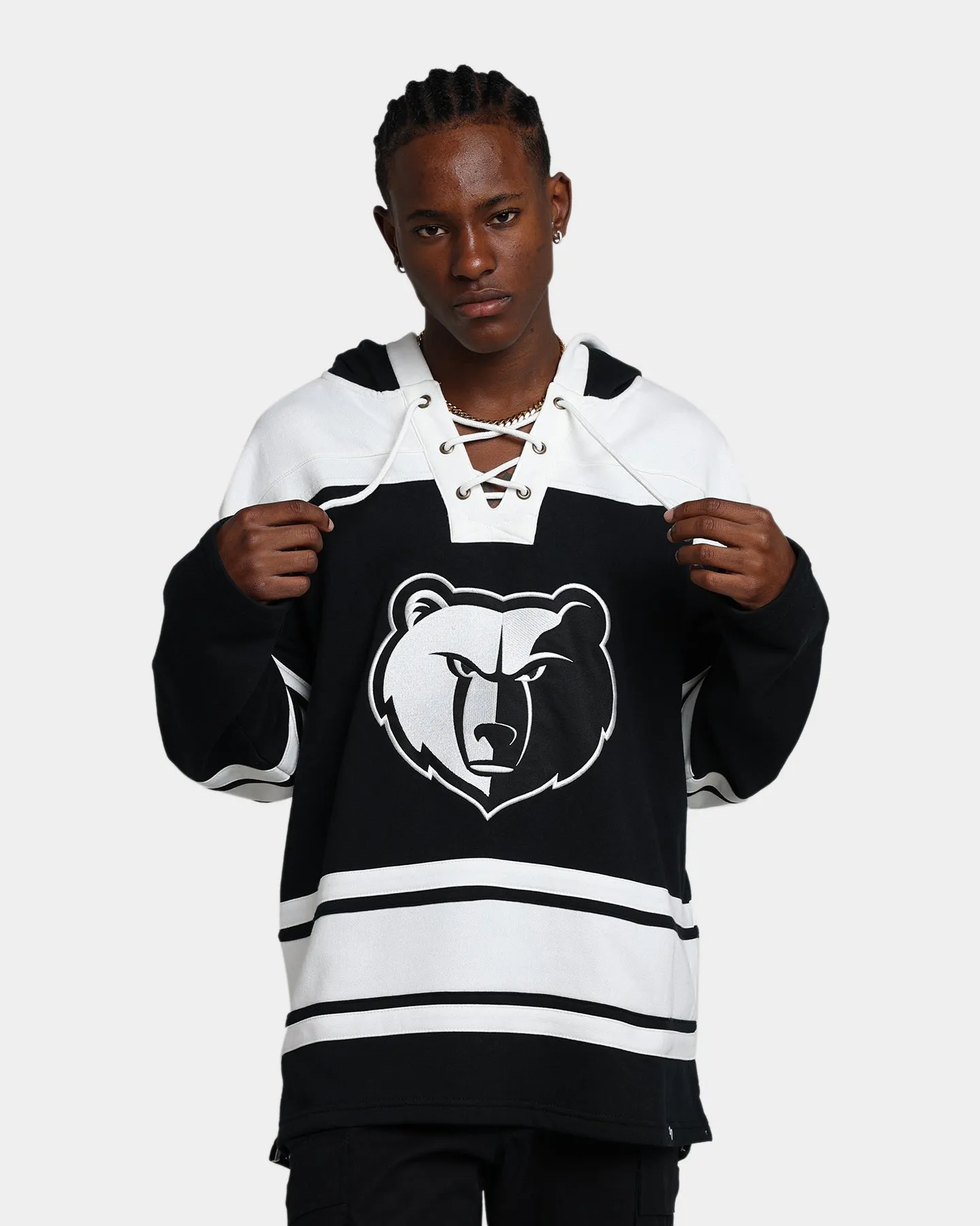 47 Brand Memphis Grizzlies Superior Lacer Hoodie Jet Black