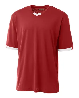 A4 N3011 The Stretch Pro - Mesh Baseball Jersey - Scarlet White