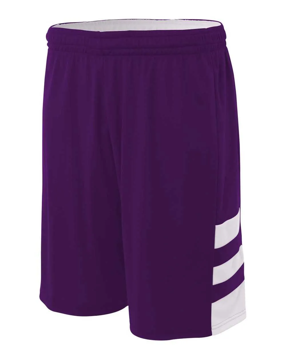 A4 NB5334 8" Reversible Speedway Short - Purple White