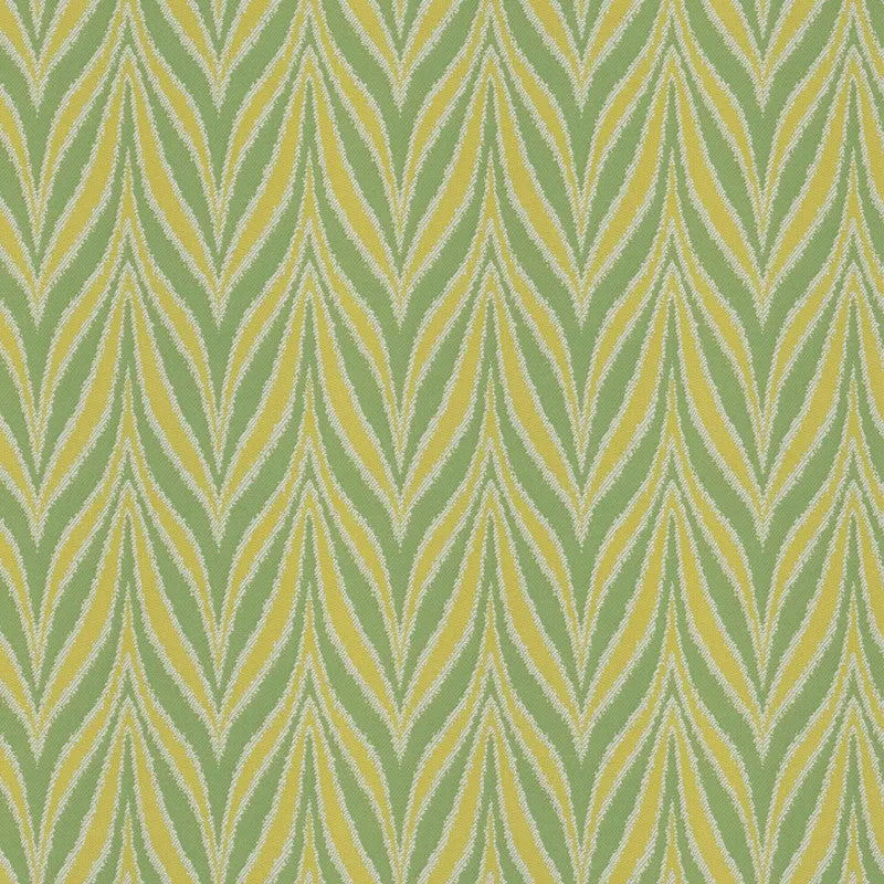 Adrift Fabric in White/Yellow/Green