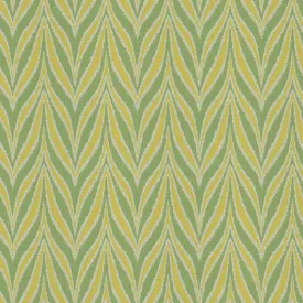 Adrift Fabric in White/Yellow/Green