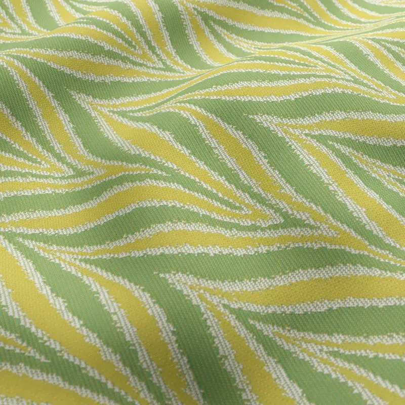 Adrift Fabric in White/Yellow/Green