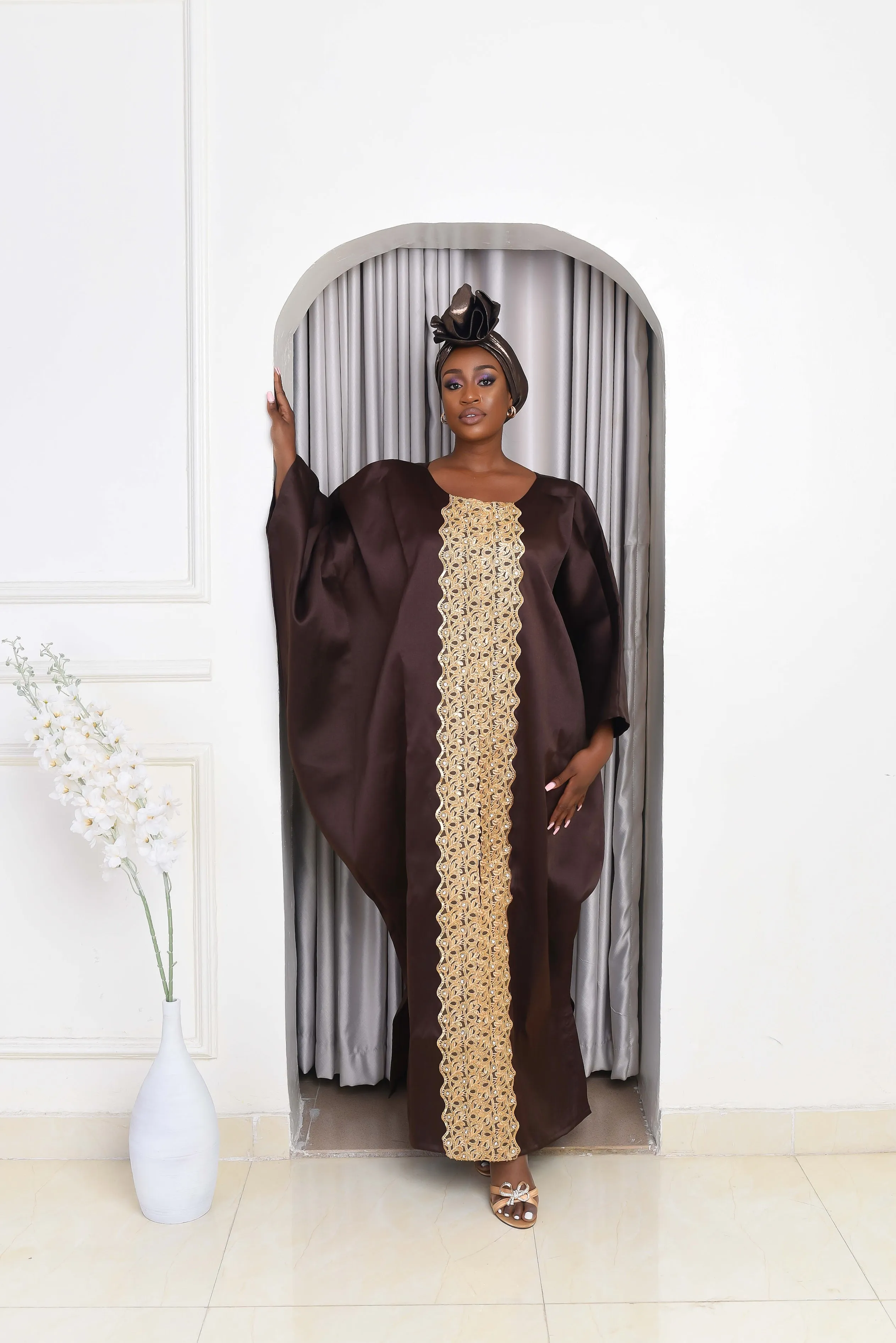 African Kaftan Boubou Bubu Maxi Dress - Akwaba