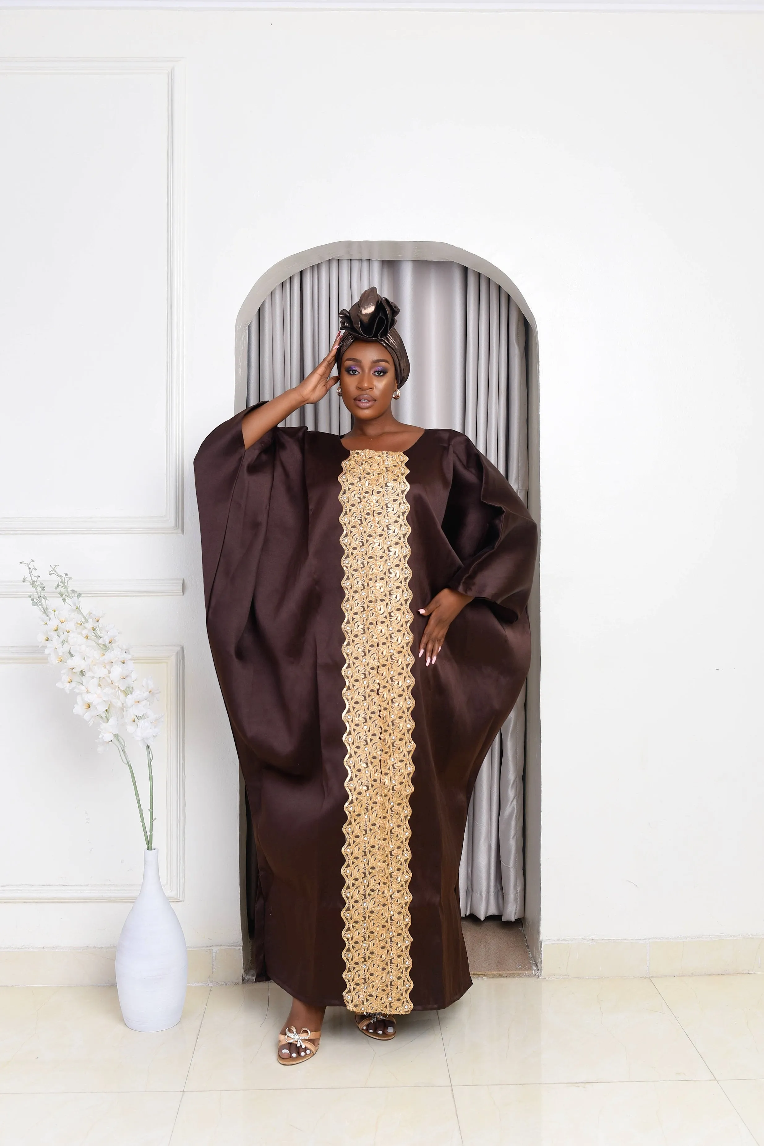 African Kaftan Boubou Bubu Maxi Dress - Akwaba