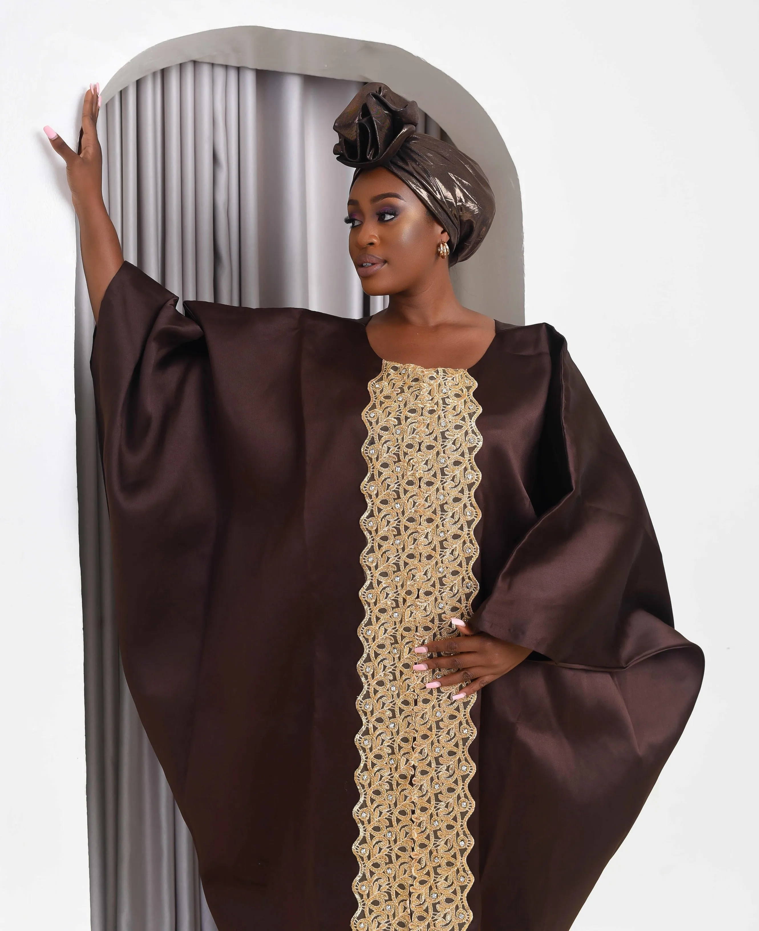 African Kaftan Boubou Bubu Maxi Dress - Akwaba