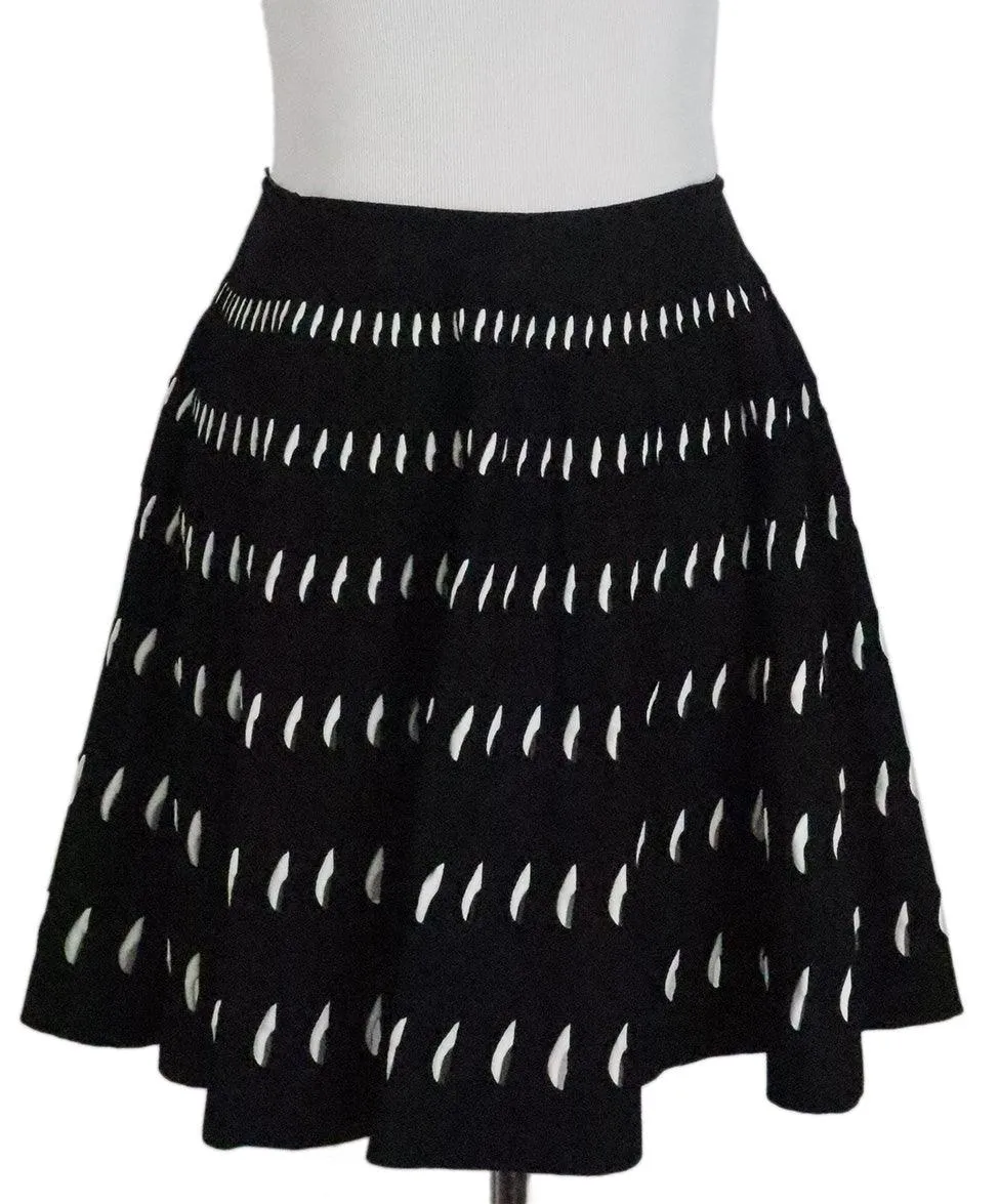 Alaia Black & White Spandex Skirt sz 0