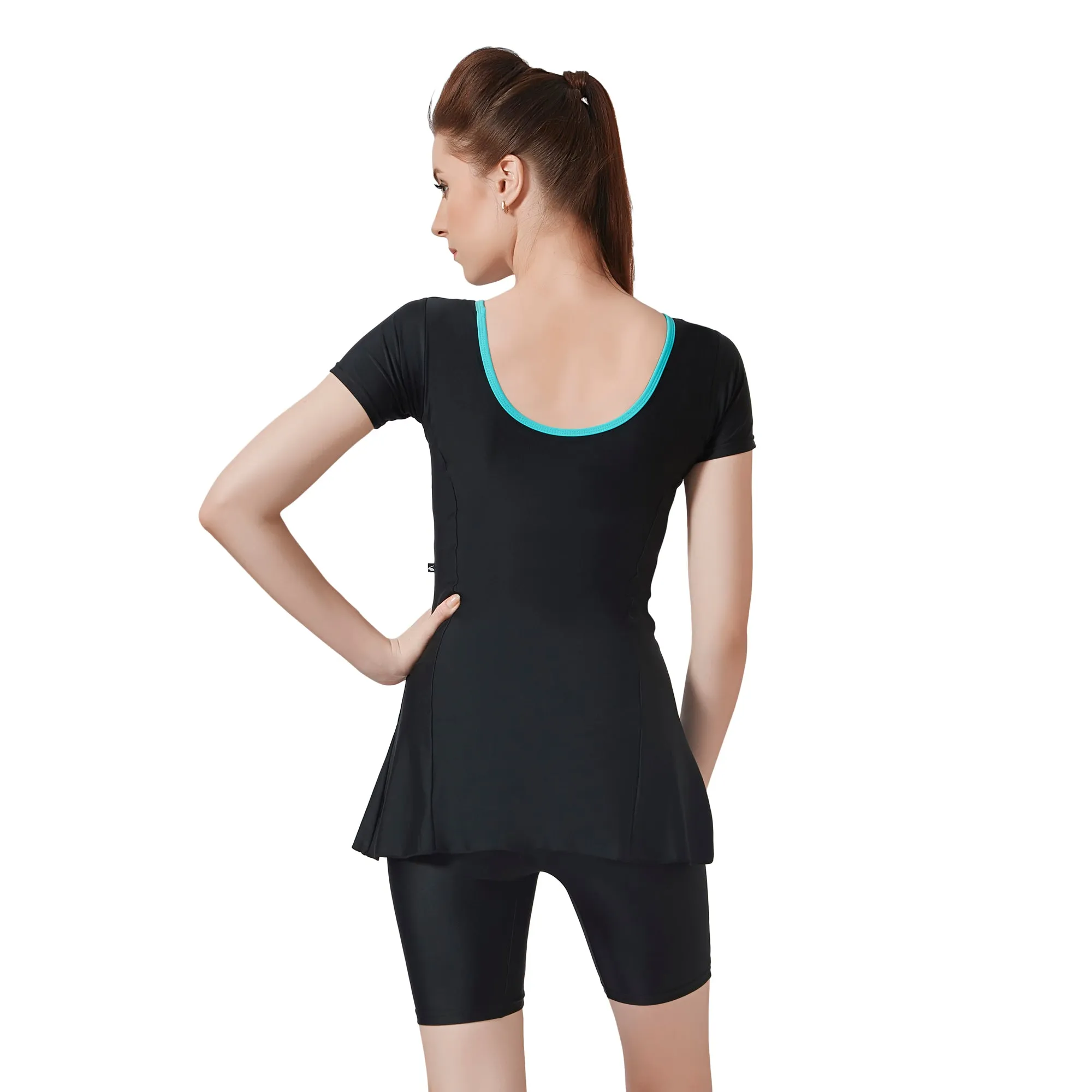 Align Women's A-LINE PADDED SWIM DRESS (Half)  (Sun Protected and Chlorine Tested)