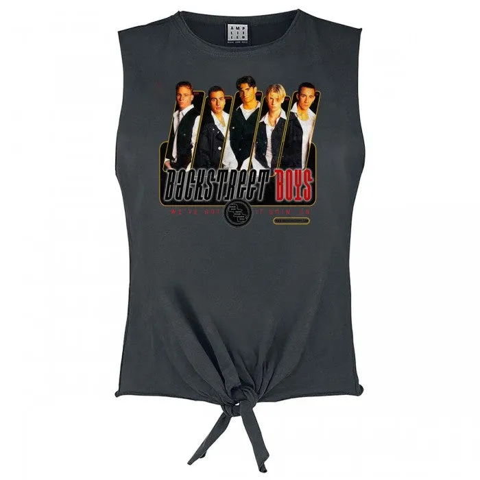 Amplified Womens/Ladies Backstreet Boys Tied Hem Sleeveless T-Shirt