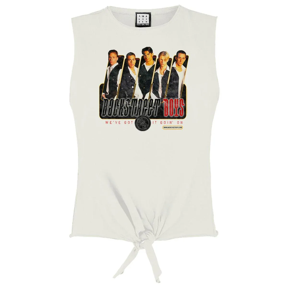 Amplified Womens/Ladies Backstreet Boys Tied Hem Sleeveless T-Shirt