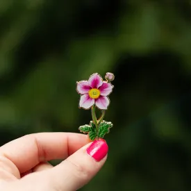 Anemone v2 Floral Enamel Pin