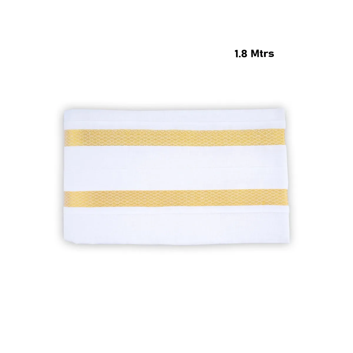 Angavastram - 1.80 Mtrs | White Towel/ Jari Border Thundu for Men