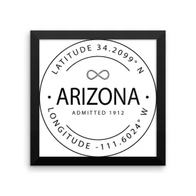 Arizona - Framed Print - Latitude & Longitude