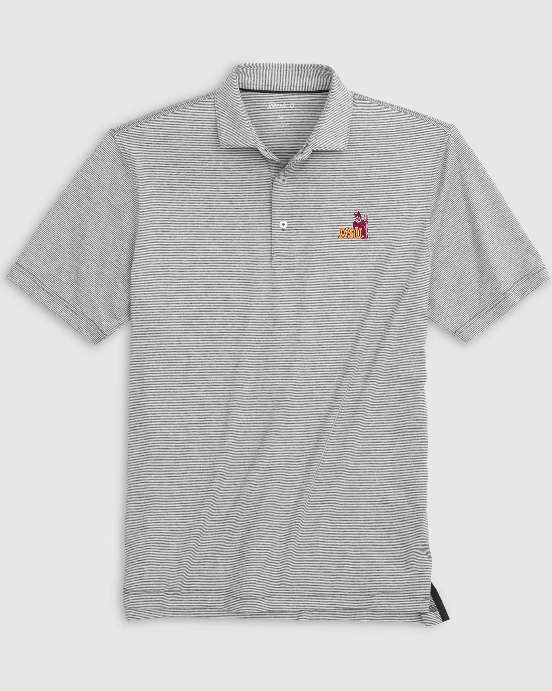 Arizona State Lyndonn Striped Jersey Performance Polo - Vault Logo