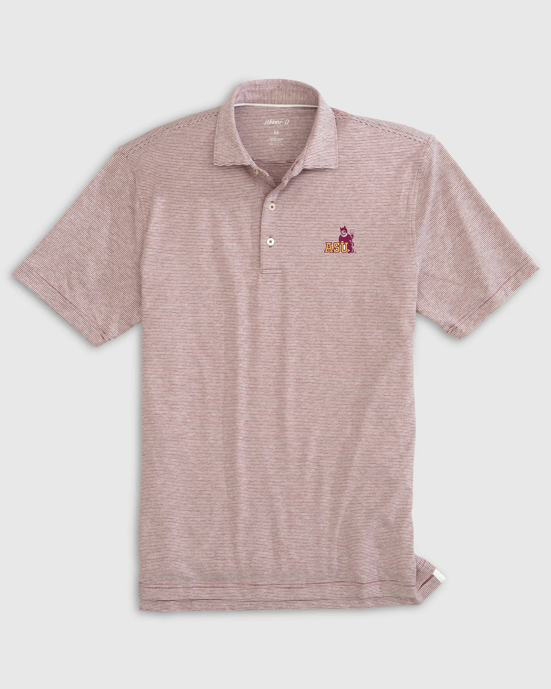 Arizona State Lyndonn Striped Jersey Performance Polo - Vault Logo