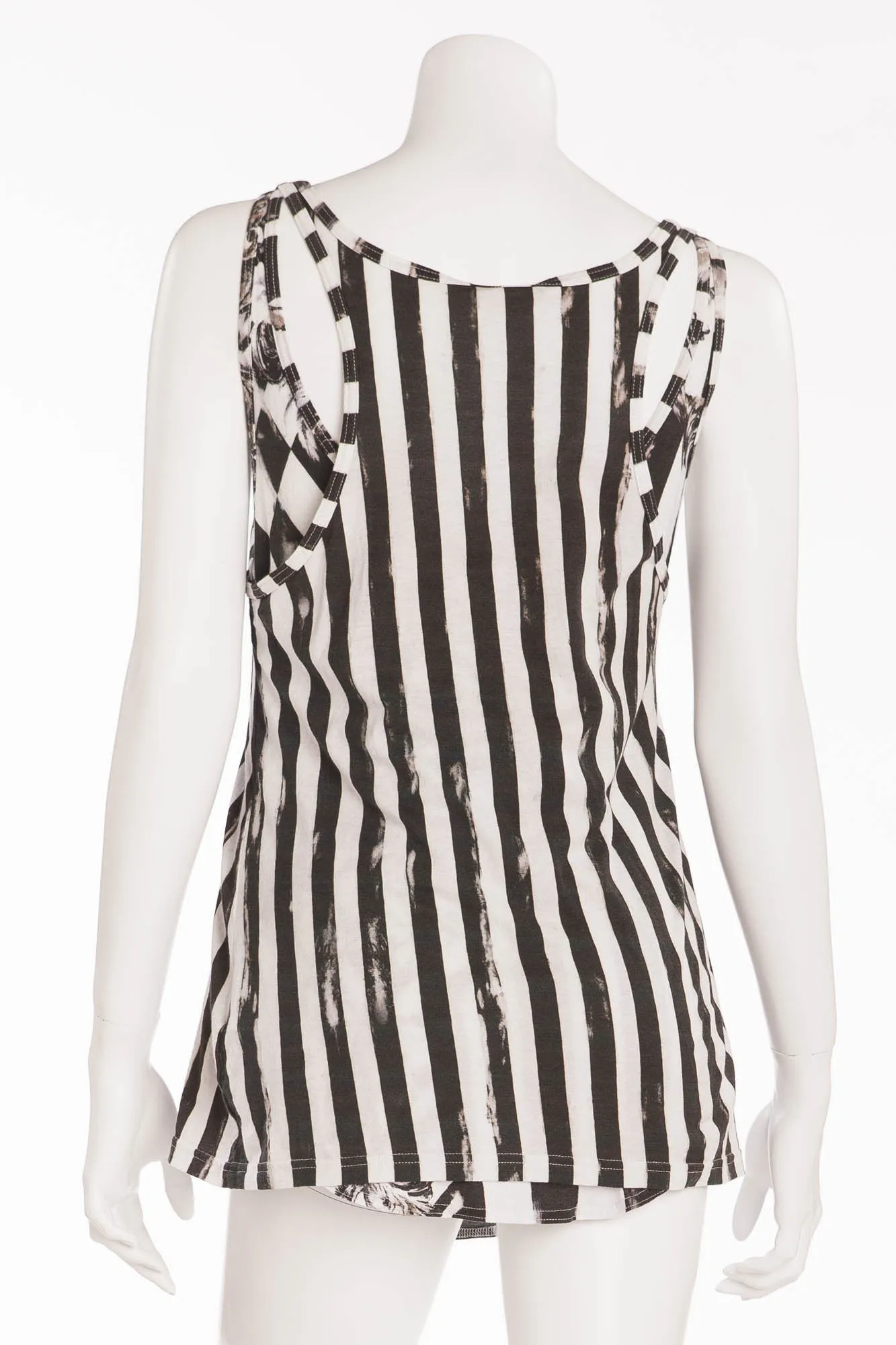 Balmain - Black and White Striped 2pc Tanks - FR 40