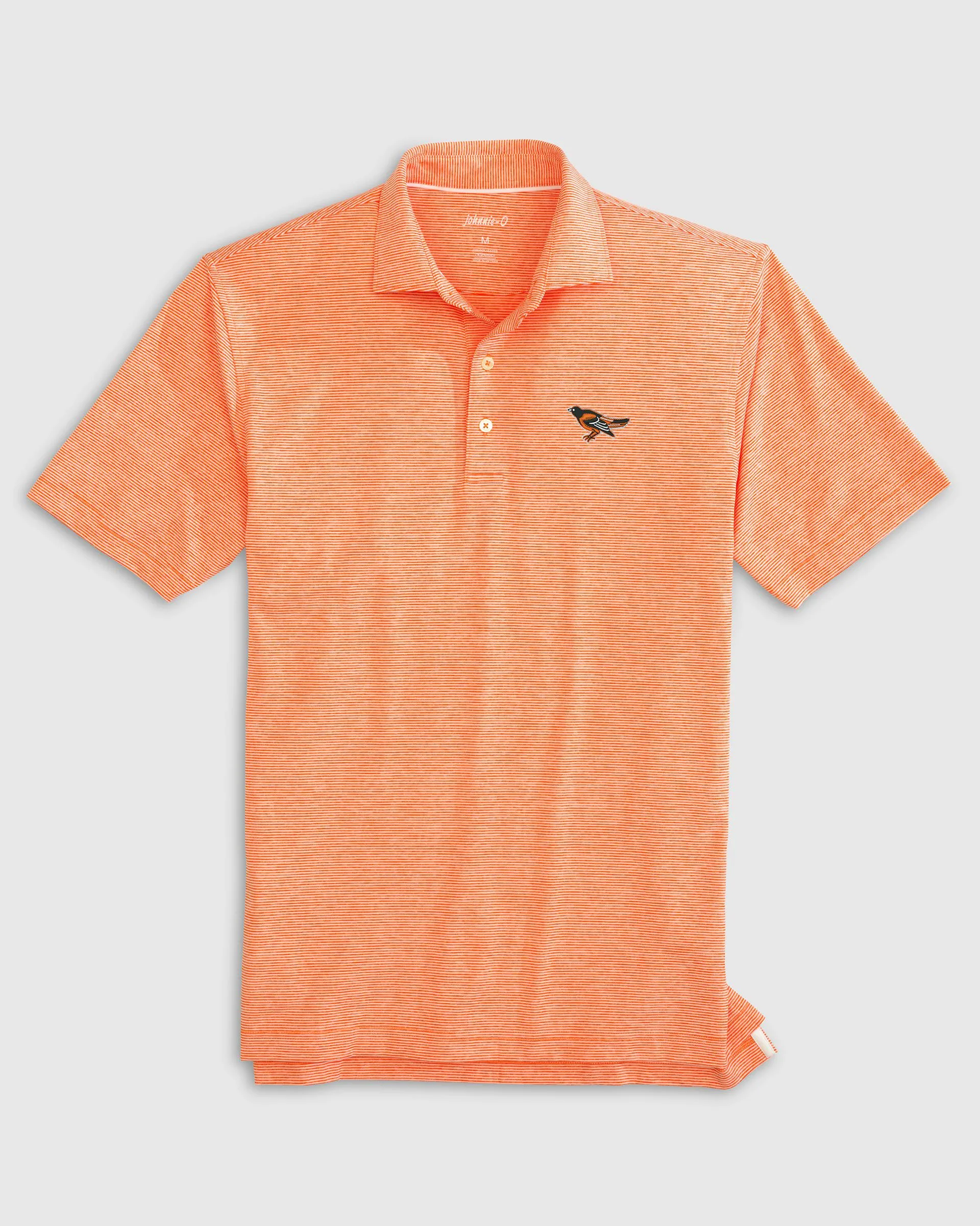 Baltimore Orioles Lyndonn Striped Jersey Performance Polo - Cooperstown Logo