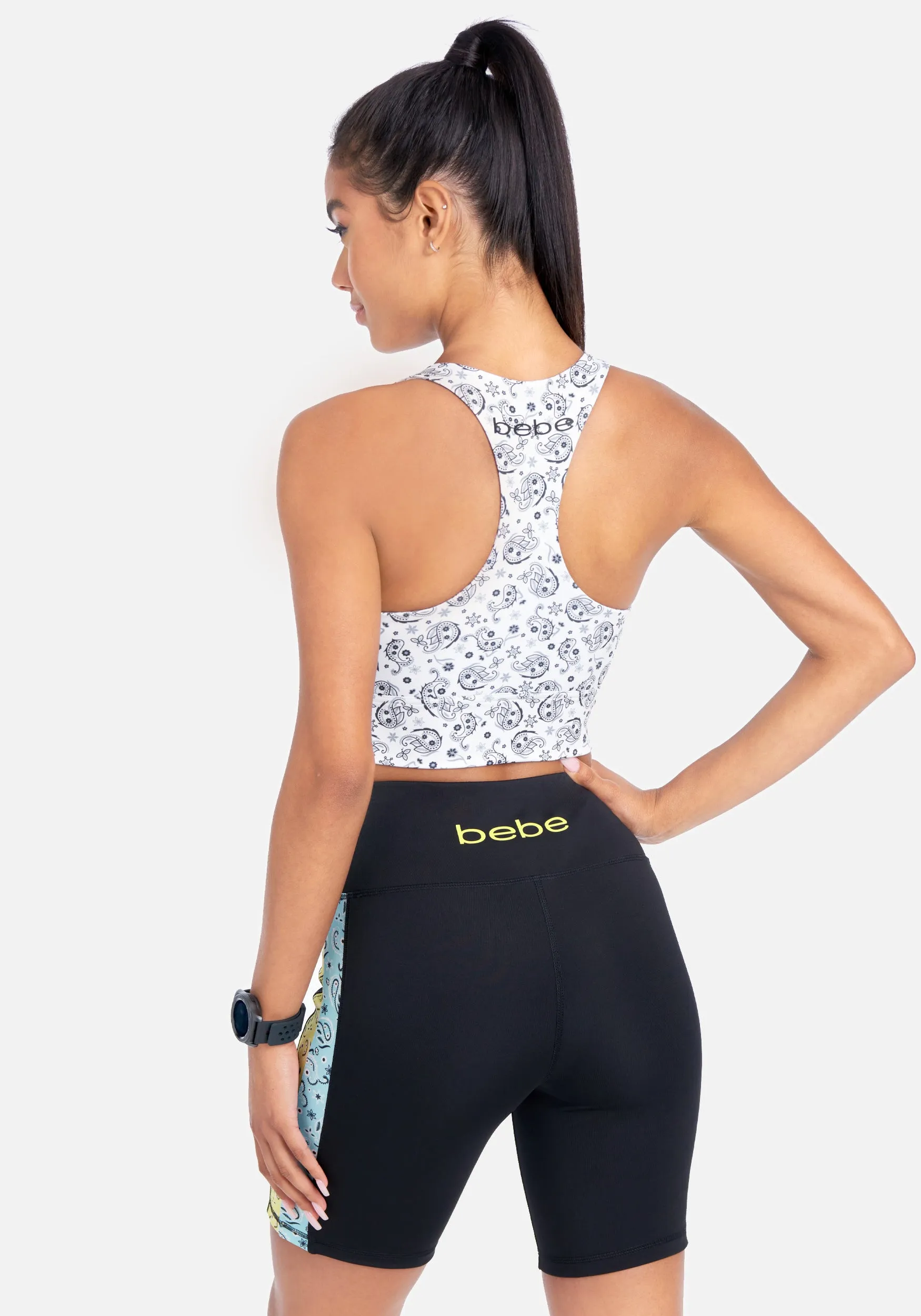 Bebe Bandana Print Sport Bra