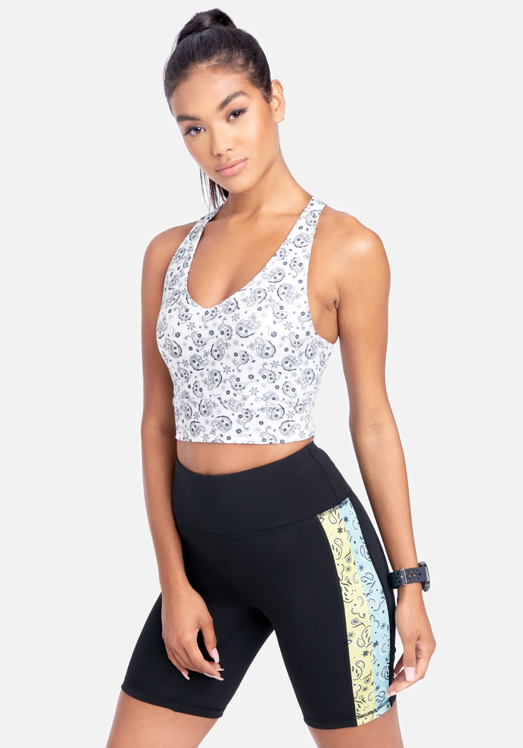 Bebe Bandana Print Sport Bra