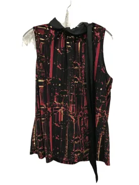 Black & Red Top Sleeveless By Worthington, Size: Xl