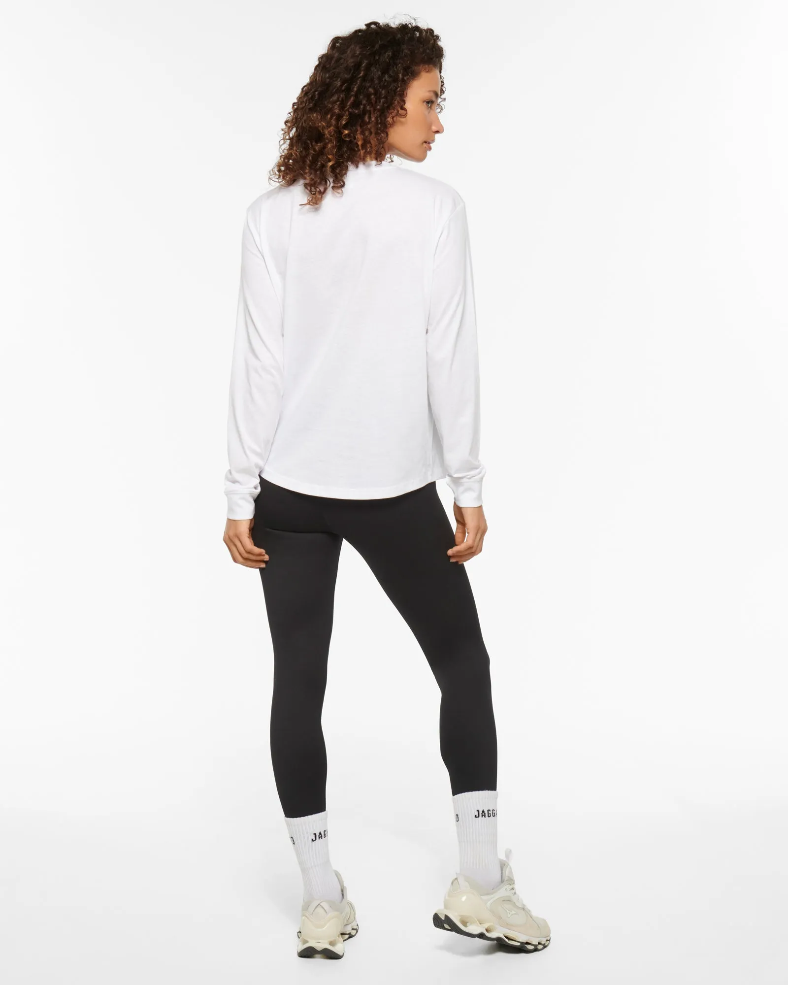 BLOCK CLASSIC LONG SLEEVE TEE WHITE