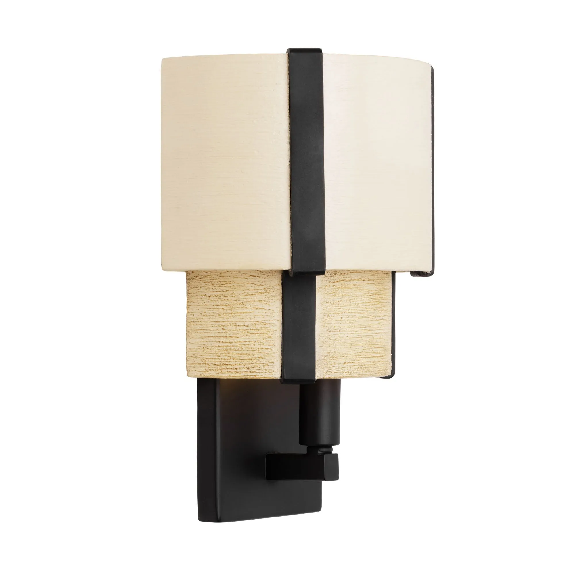 Blonde Moment 389W01MBHN 1-Light Wall Sconce - Matte Black/Honey/Medium Oak