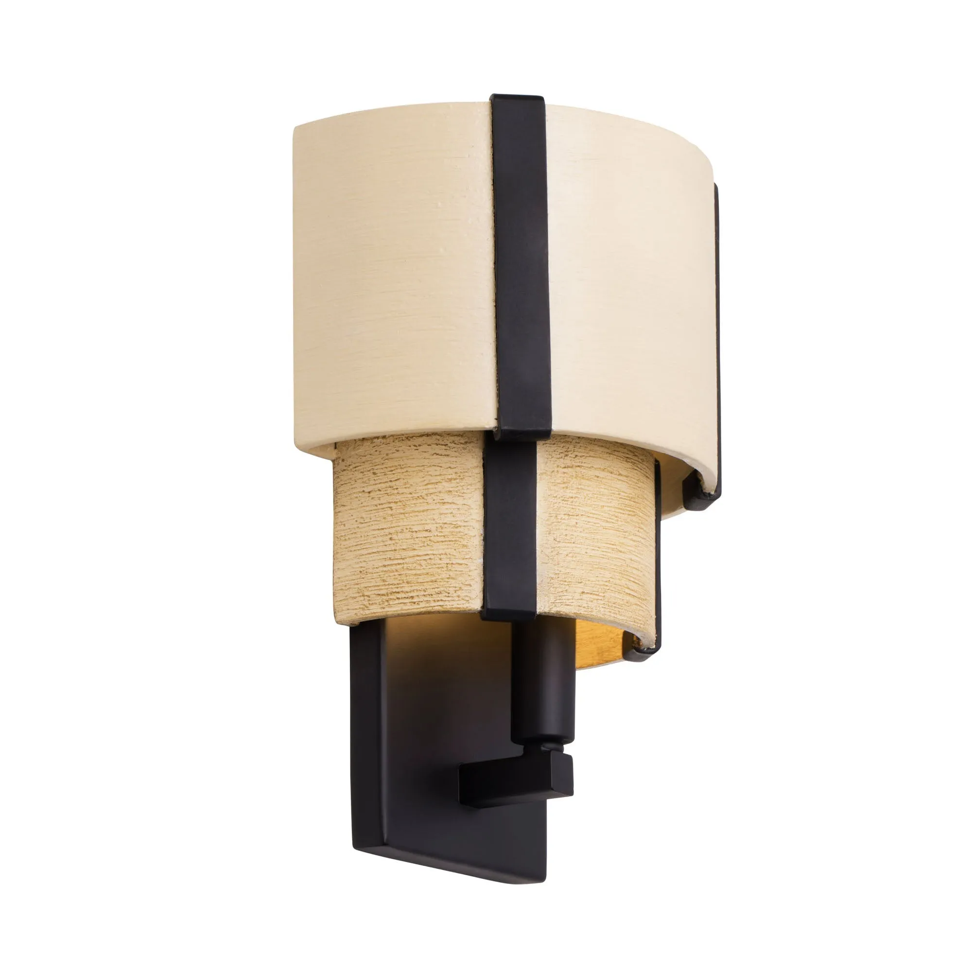 Blonde Moment 389W01MBHN 1-Light Wall Sconce - Matte Black/Honey/Medium Oak