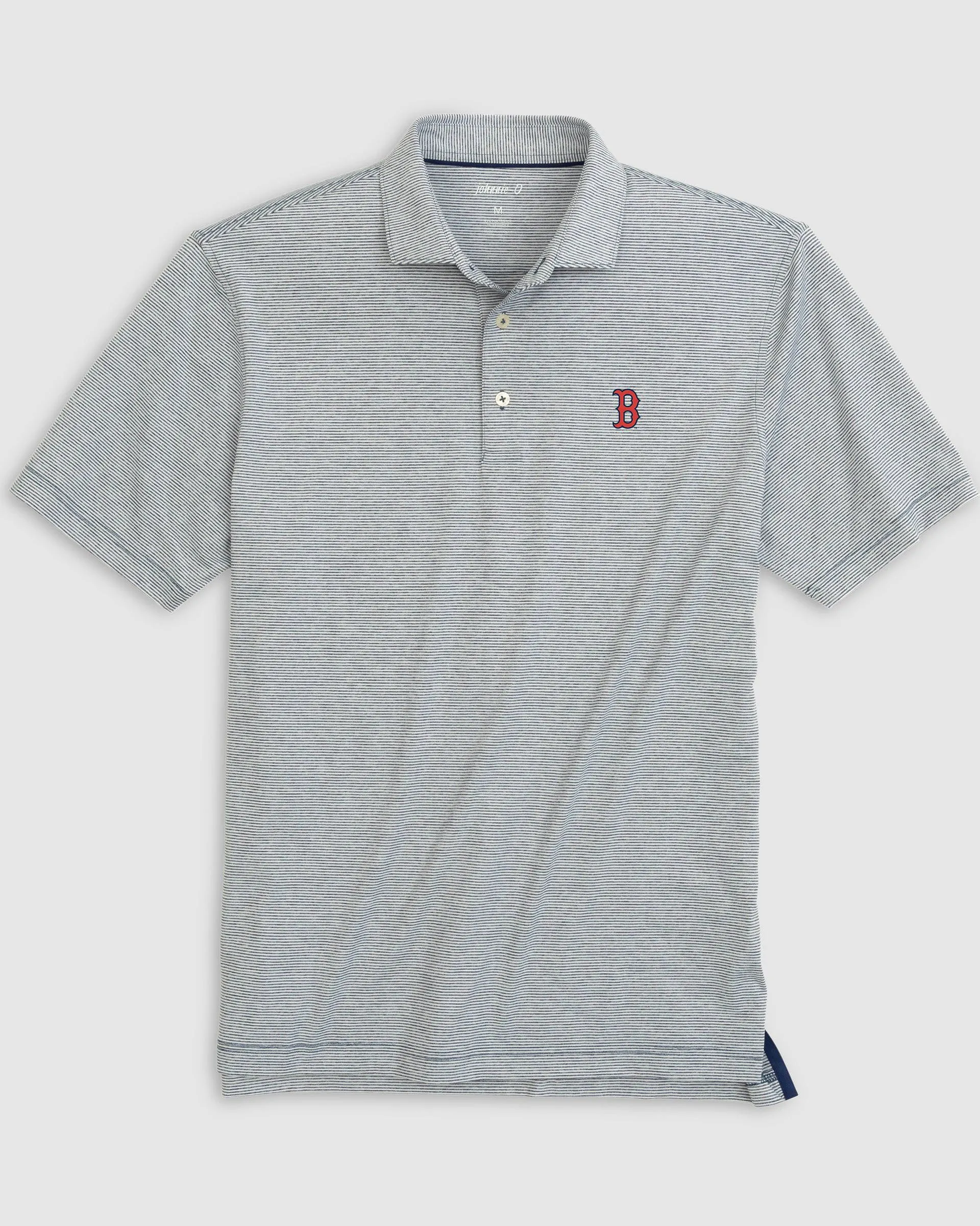 Boston Red Sox Lyndonn Striped Jersey Performance Polo