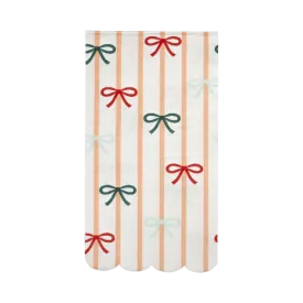 Bows and Stripes Scalloped Dinner Napkin