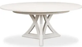 Casual White Jupe Dining Table, 45-56"