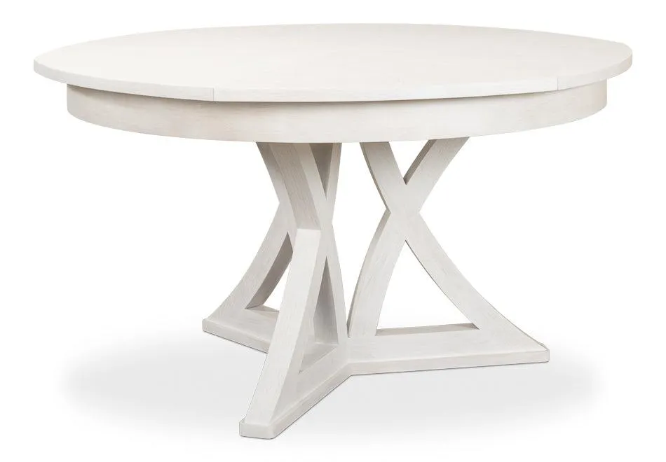 Casual White Jupe Dining Table, 45-56"