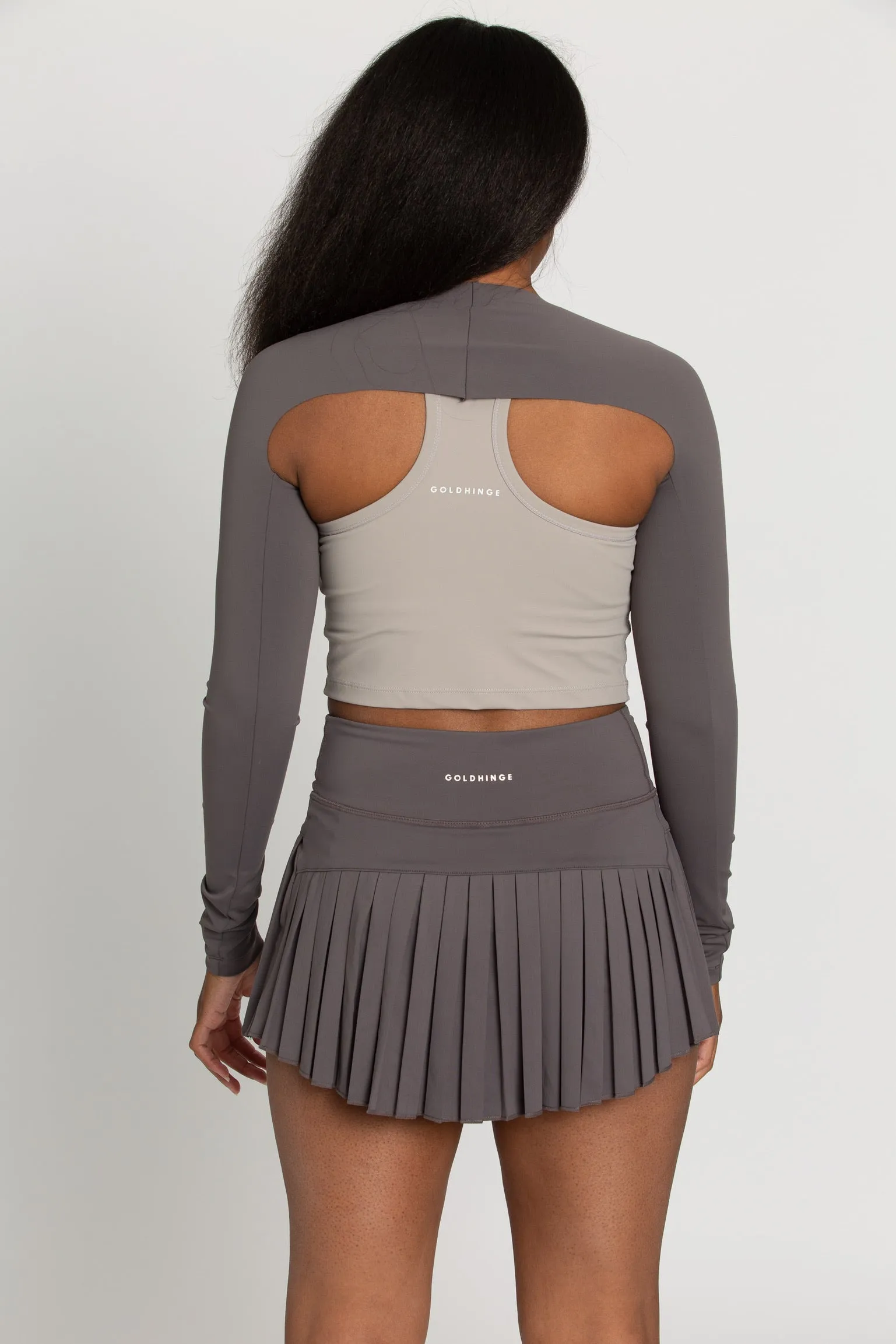 Charcoal Grey Spandex Shrug