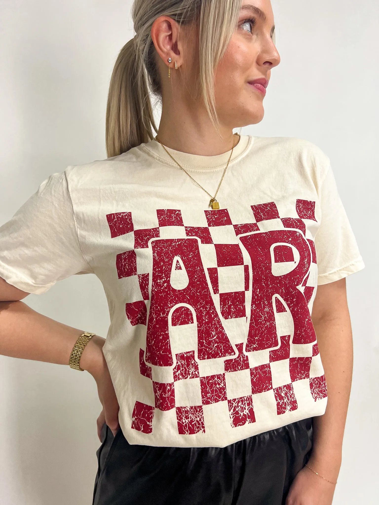 Checkered AR Print Tee