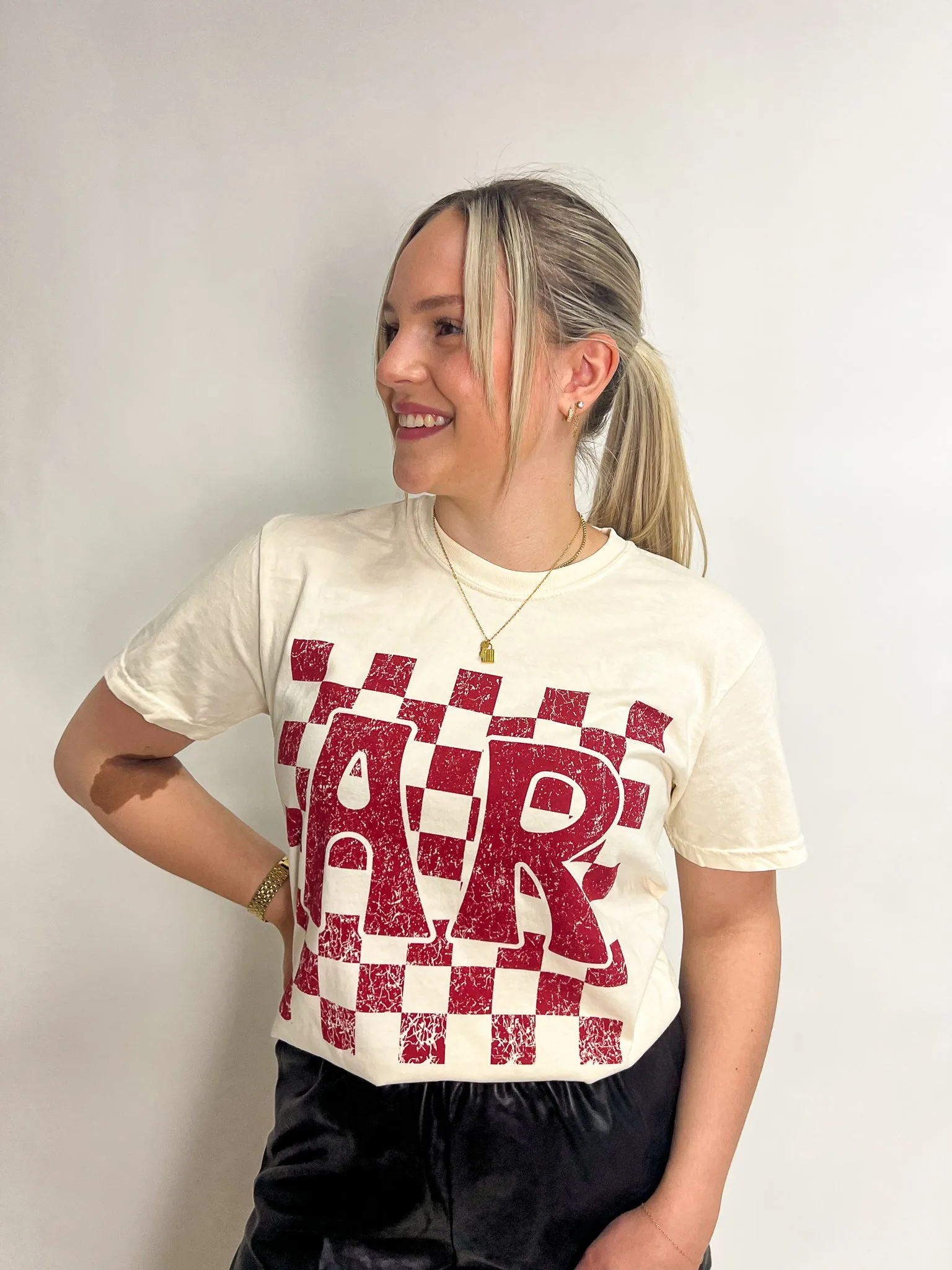 Checkered AR Print Tee