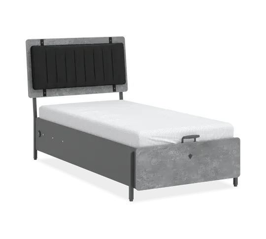 Cilek Space Gray Storage Bed (100X200 Cm Or 120X200 Cm)