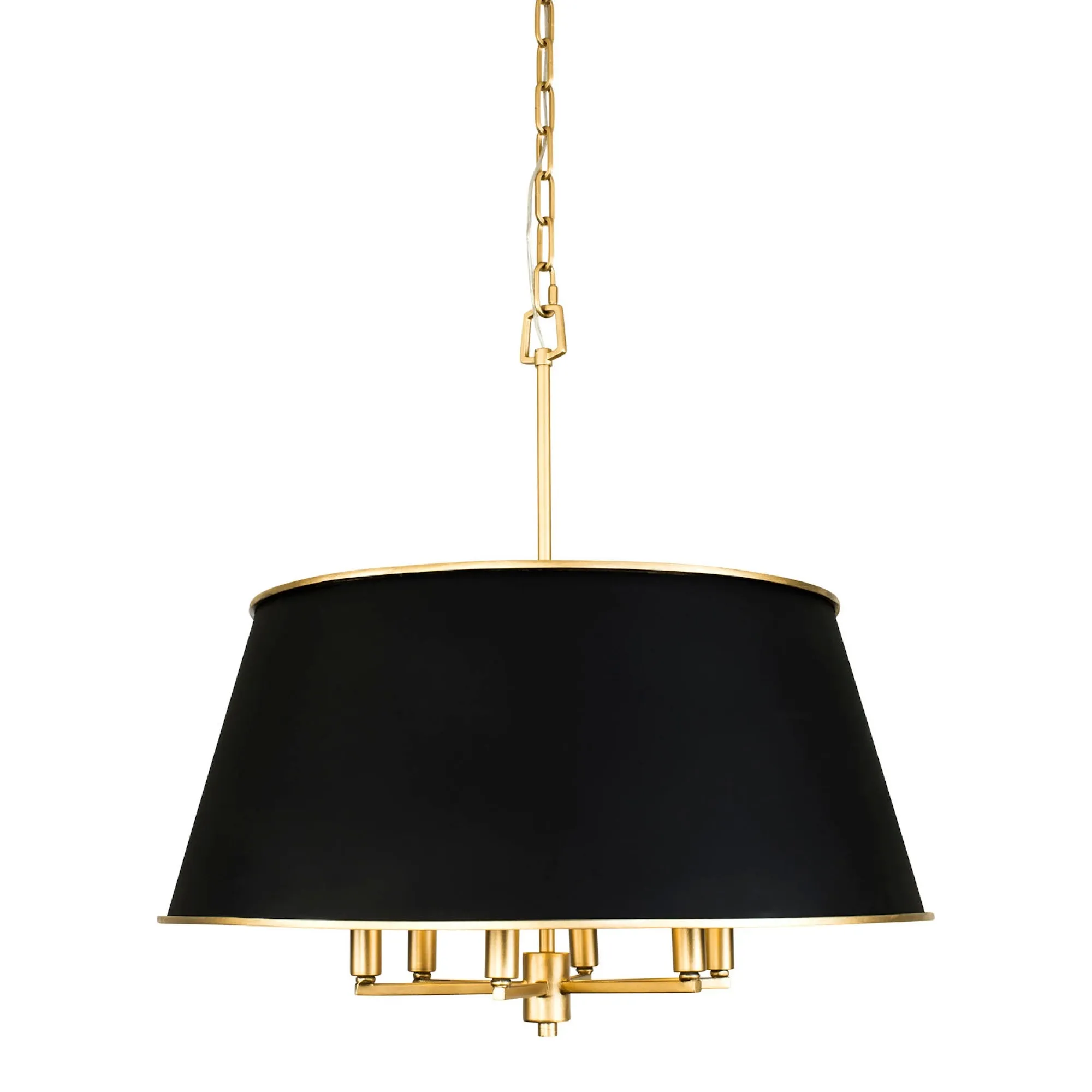 Coco 364P06MBFG 6-Light Pendant Light - Matte Black/French Gold