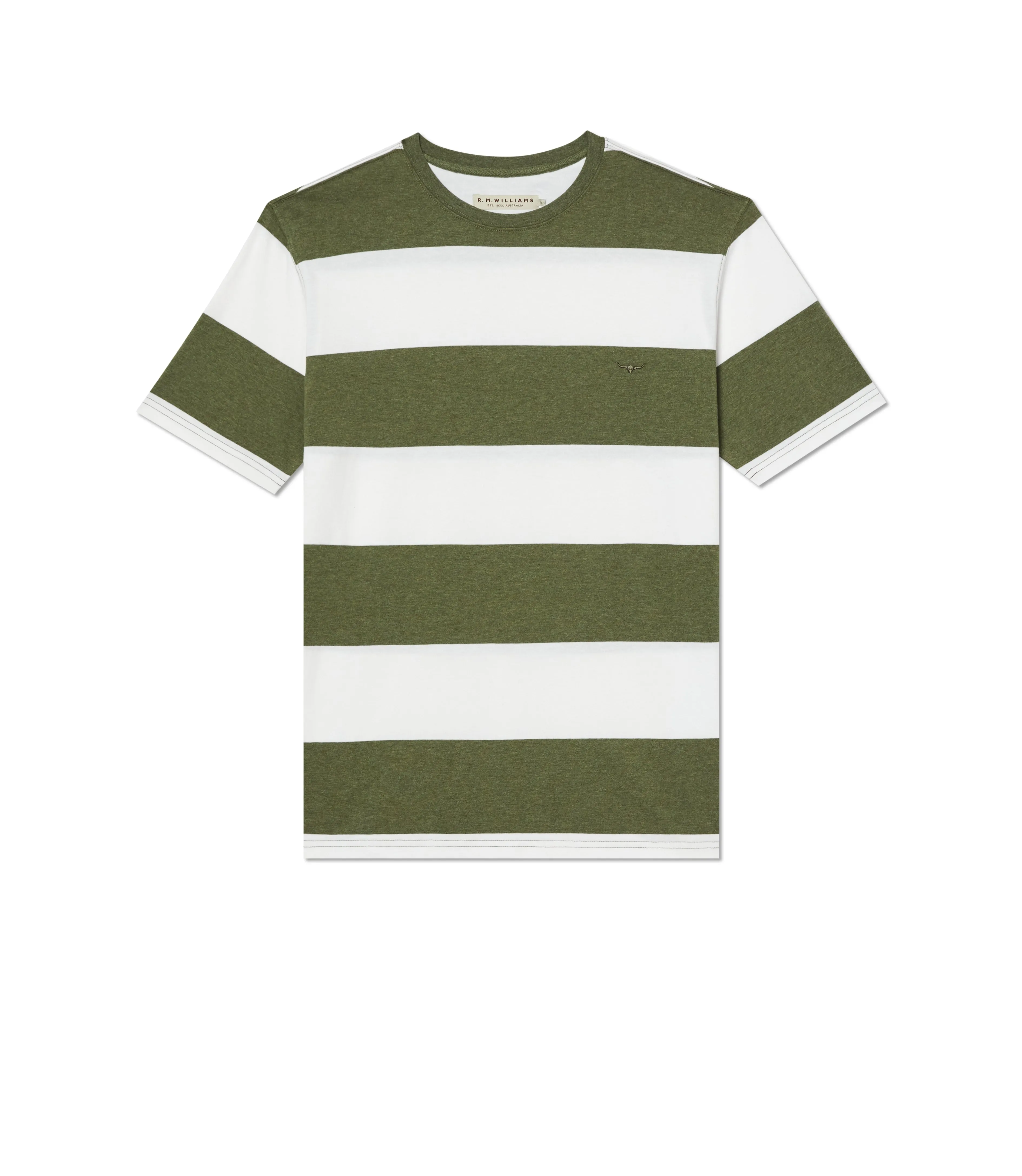 Copley T-Shirt - Olive/White