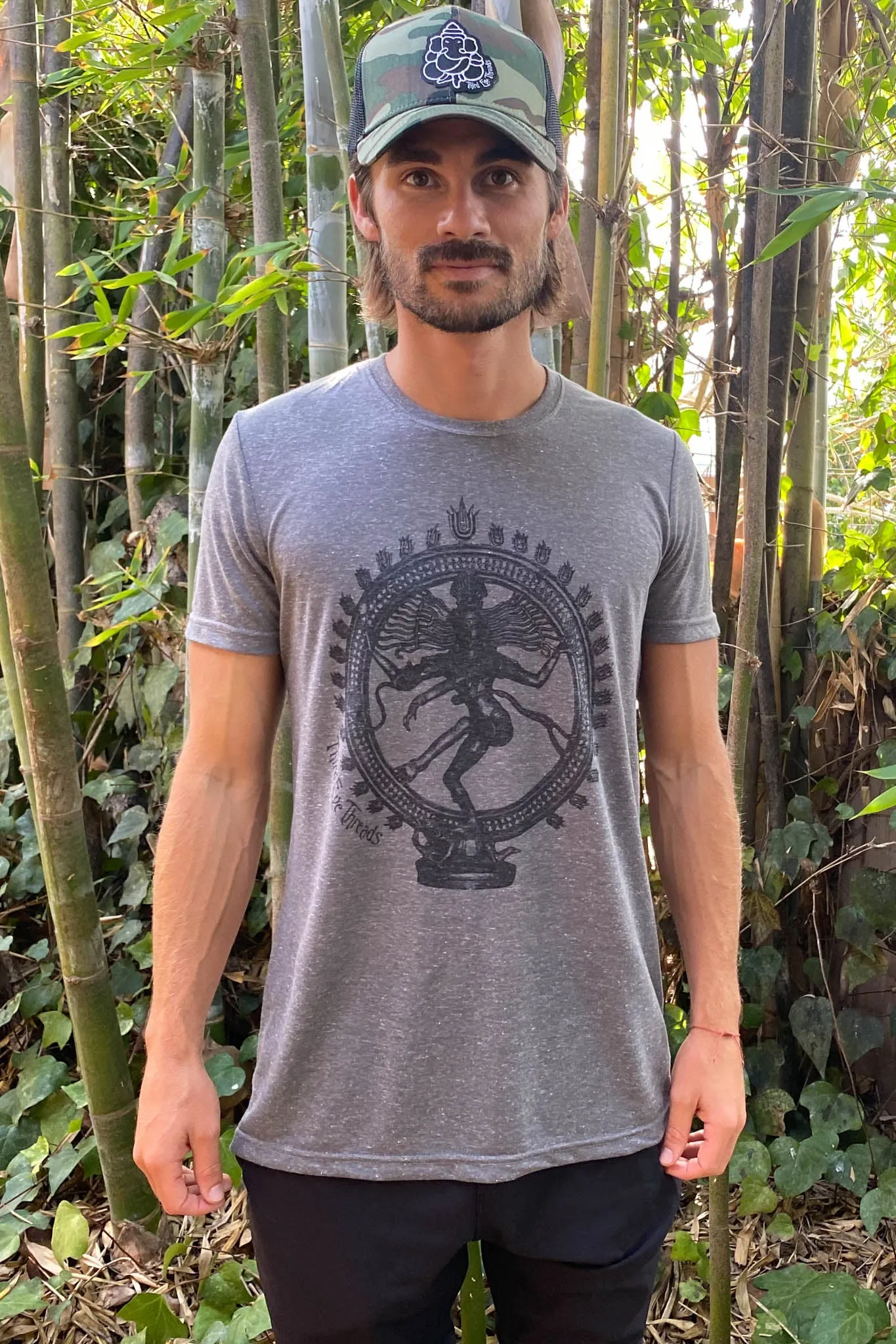 Dancing Shiva On Tri Blend Crew Neck Tee