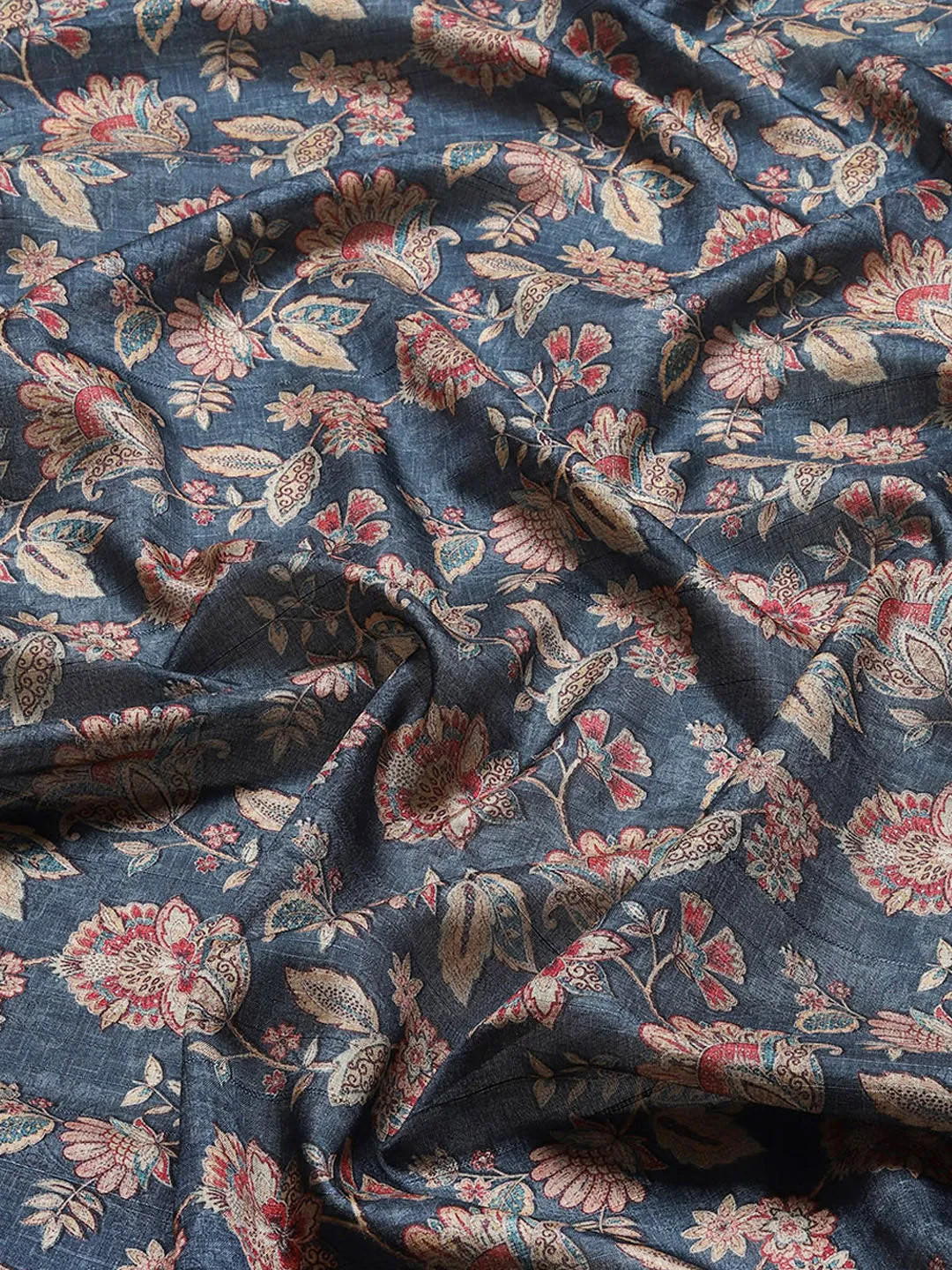 Digital Floral Printed Tussar Saree