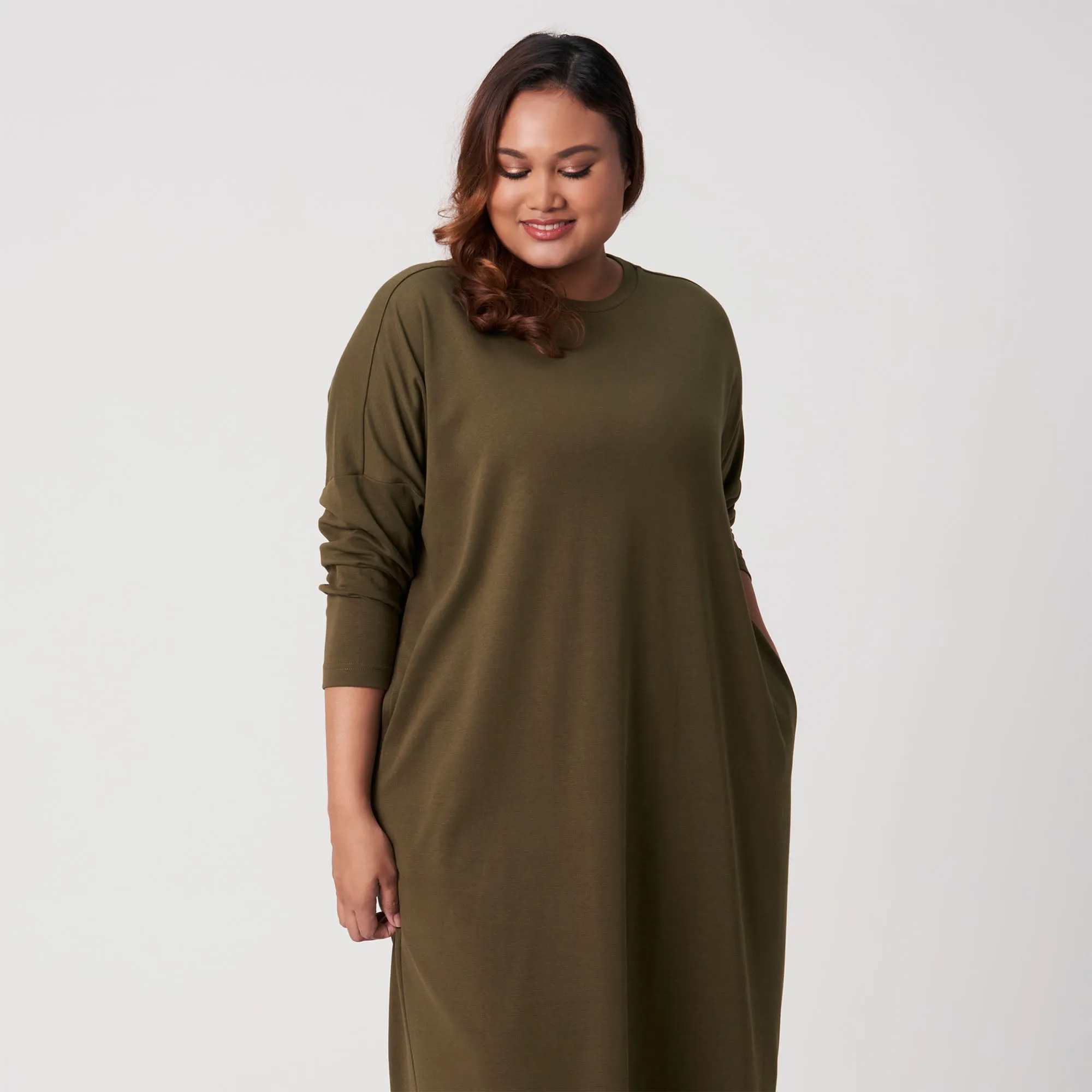 Dolman Sleeve Knit Dress