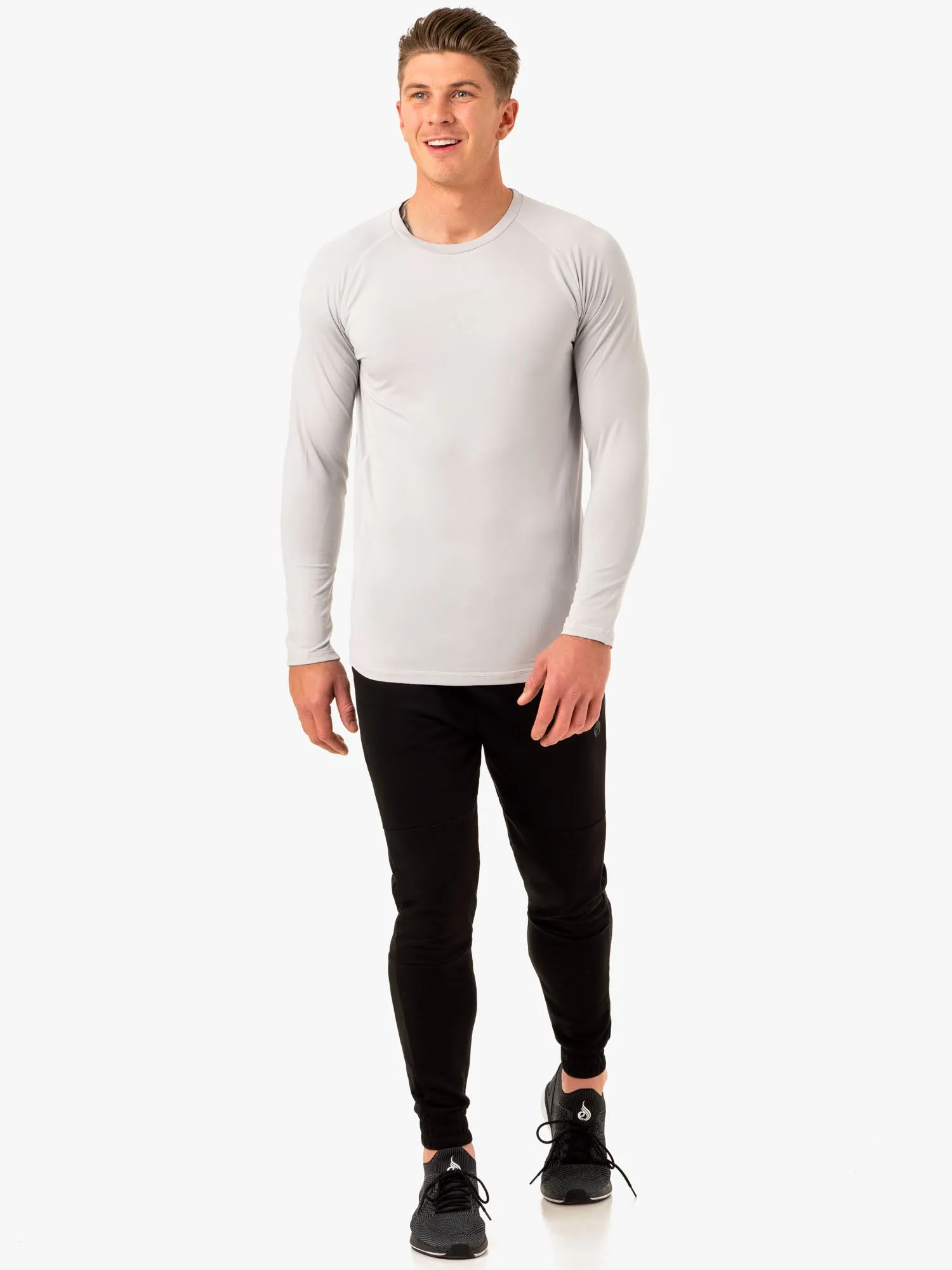 Enhance Long Sleeve Training Top - Snow Grey