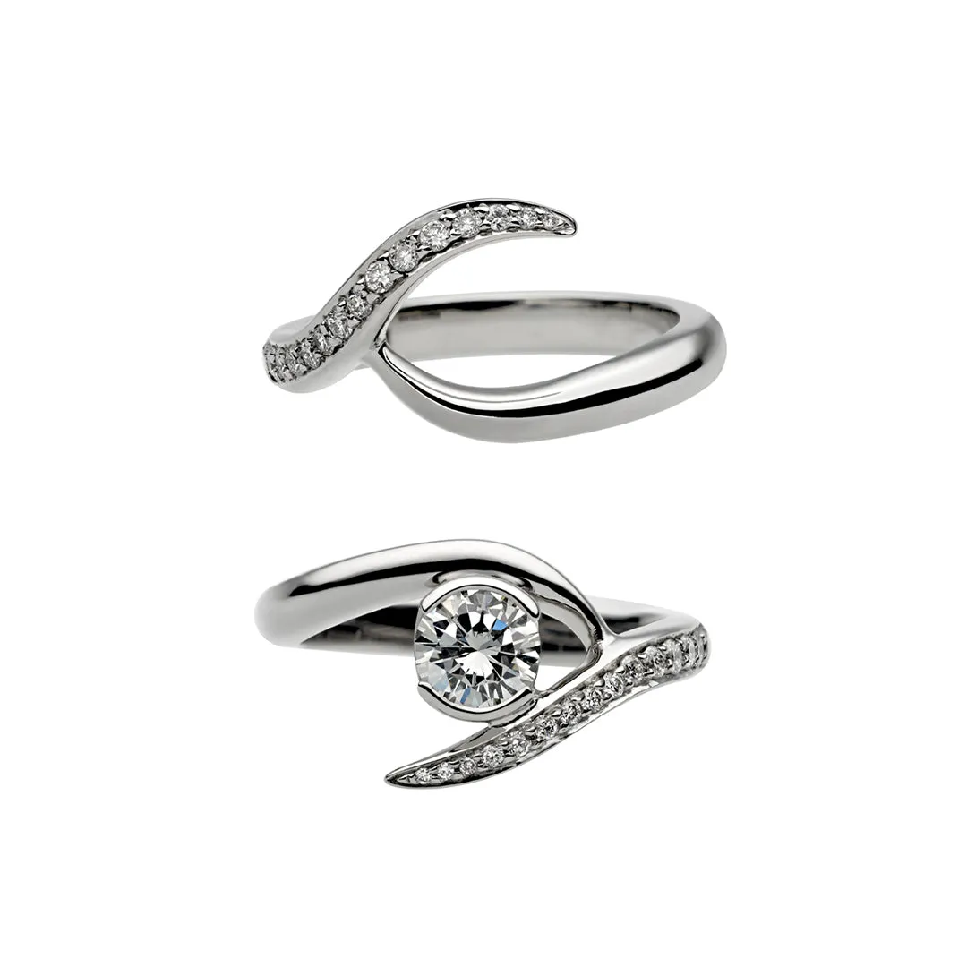 Entwined Rapture35 Engagement Ring - 18ct White Gold & 0.48ct Diamond