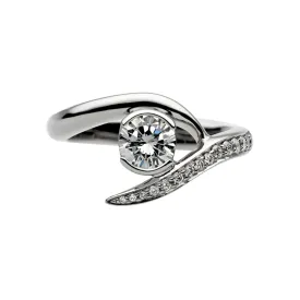 Entwined Rapture35 Engagement Ring - 18ct White Gold & 0.48ct Diamond